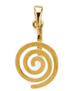 Donuthalter Spirale Echtsilber vergoldet matt für 40 mm Donutgröße